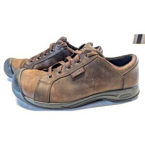 Keen Reisen Leather Trail Hiking Shoes Lace up Brown Leather Womens 7 Excellent